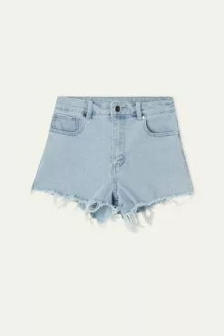 Tezenis High Rise Frayed Denim Shorts -Outlet Tops Store 1WS1469799U F