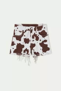 Tezenis High Rise Frayed Denim Shorts -Outlet Tops Store 1WS1469831U F