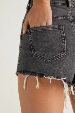 Tezenis High Rise Frayed Denim Shorts -Outlet Tops Store 1WS14698965 DT1W