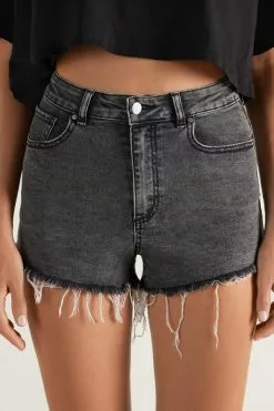 Tezenis High Rise Frayed Denim Shorts