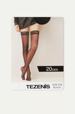 Tezenis 20 Den Stay-Ups With Lace Flounce -Outlet Tops Store 1ZA023663V D1