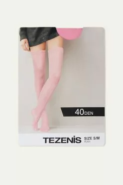Tezenis Patterned 40 Denier Thigh-High Tights -Outlet Tops Store 1ZA024457V D1
