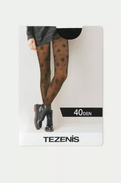 Tezenis 40 Denier Patterned Party Tights -Outlet Tops Store 1ZC054A500V D1