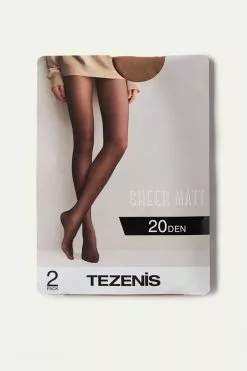 Tezenis 2 X 20 Den Sheer Tights -Outlet Tops Store 1ZC16M 1748 D1