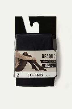 Tezenis 2 X 50 Den Opaque Microfiber Tights -Outlet Tops Store 1ZC50M 019 D1