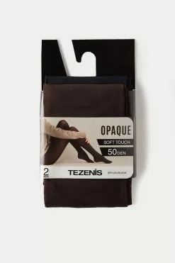 Tezenis 2 X 50 Den Opaque Microfiber Tights 5 Tezenis 2 X 50 Den Opaque Microfiber Tights -Outlet Tops Store 1ZC50M 7493 D1