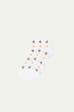 Tezenis Appliquéd Patterned Cotton No-Show Socks