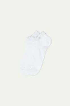 Tezenis Appliquéd Patterned Cotton No-Show Socks