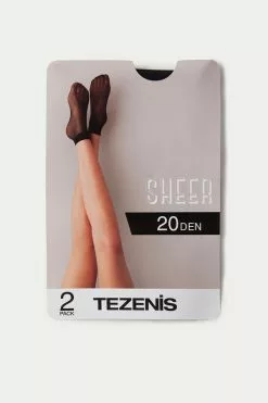 Tezenis 2 X 20 Den Appearance Sheer Short Socks 5 Tezenis 2 X 20 Den Appearance Sheer Short Socks -Outlet Tops Store 1ZZ21M 019 D1